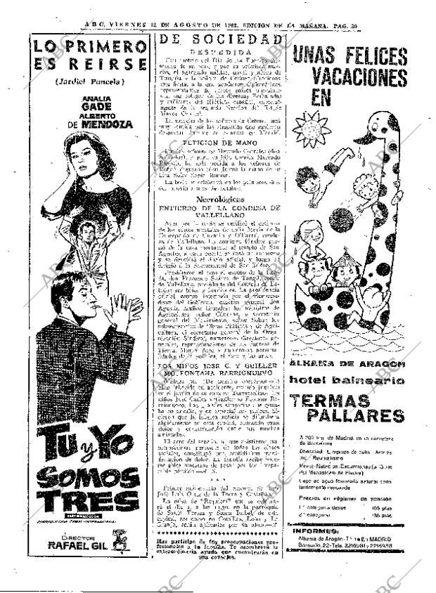 ABC MADRID 31-08-1962 página 30