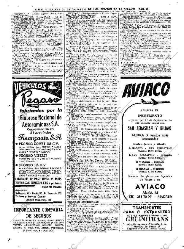 ABC MADRID 31-08-1962 página 42