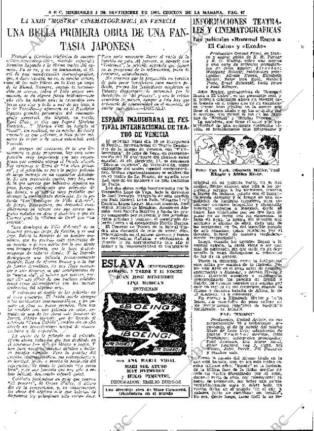 ABC MADRID 05-09-1962 página 47