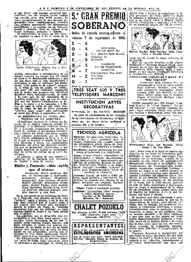 ABC MADRID 09-09-1962 página 74