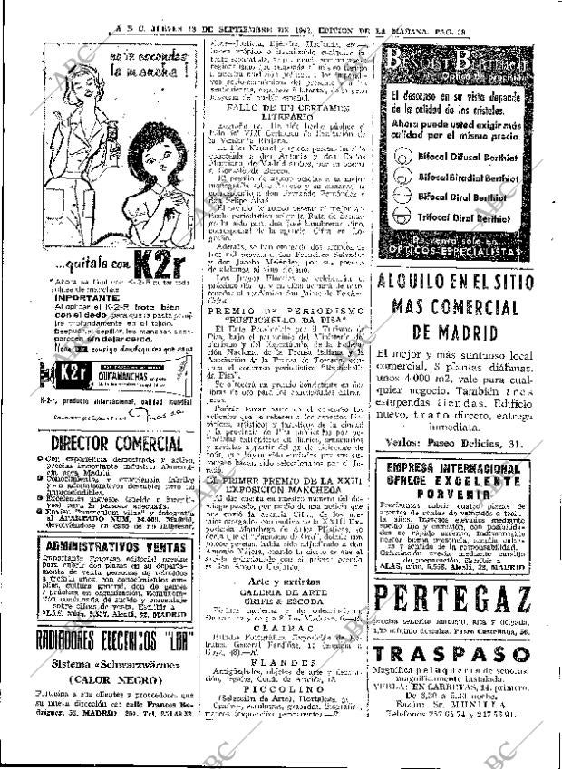 ABC MADRID 13-09-1962 página 38