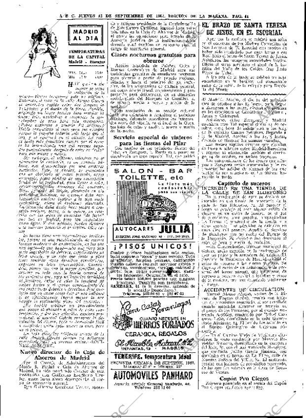 ABC MADRID 13-09-1962 página 41