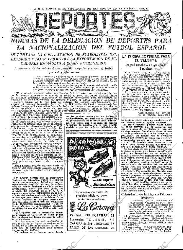 ABC MADRID 13-09-1962 página 43
