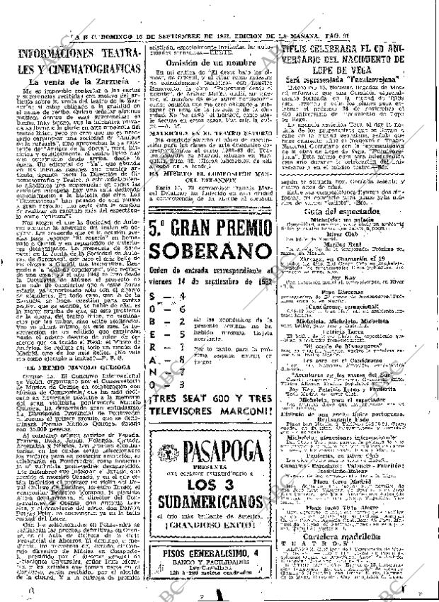 ABC MADRID 16-09-1962 página 91