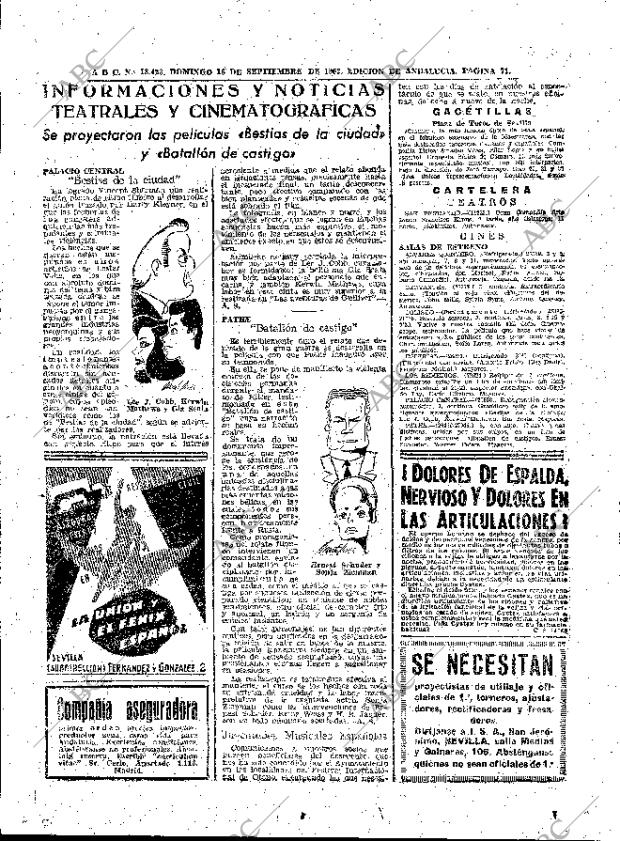 ABC SEVILLA 16-09-1962 página 71