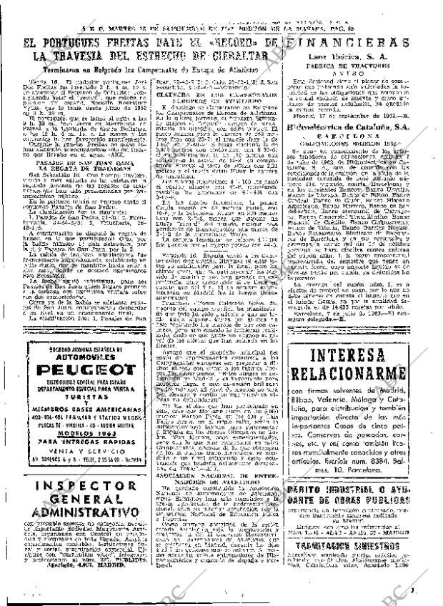 ABC MADRID 18-09-1962 página 62