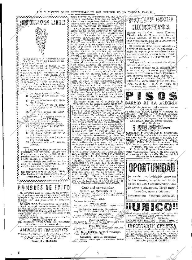 ABC MADRID 18-09-1962 página 64