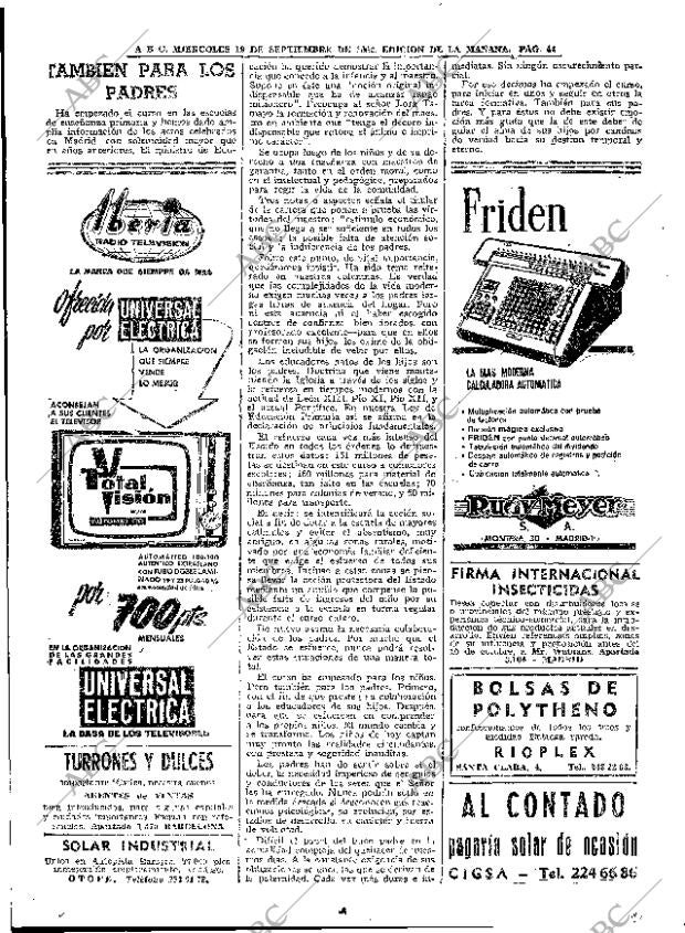 ABC MADRID 19-09-1962 página 44