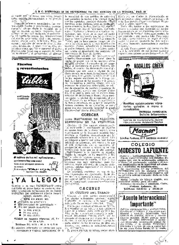 ABC MADRID 19-09-1962 página 50