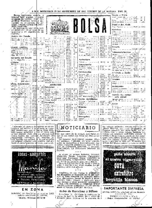 ABC MADRID 19-09-1962 página 61