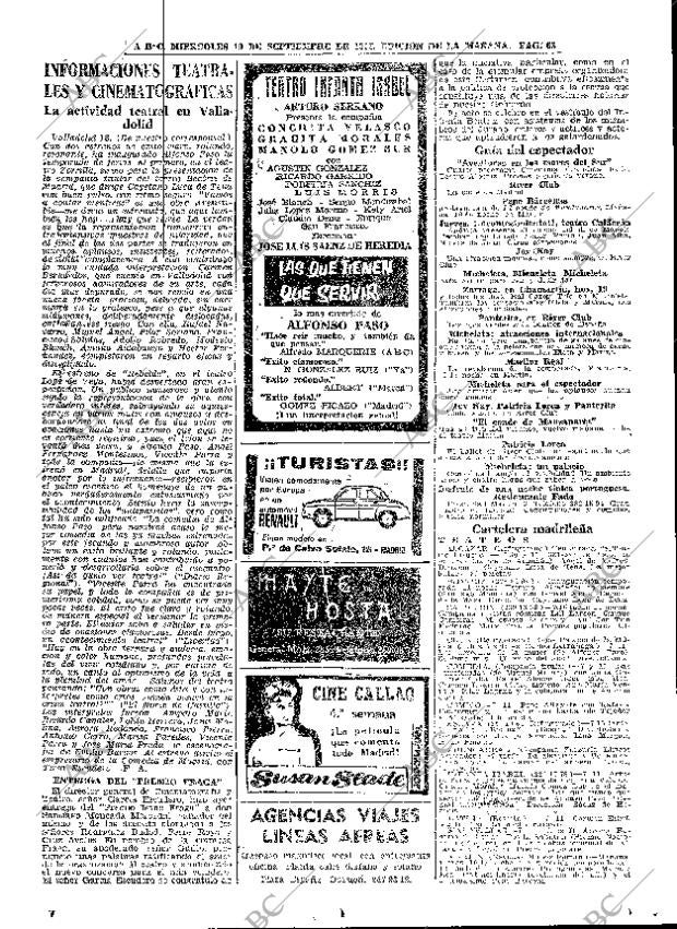ABC MADRID 19-09-1962 página 63