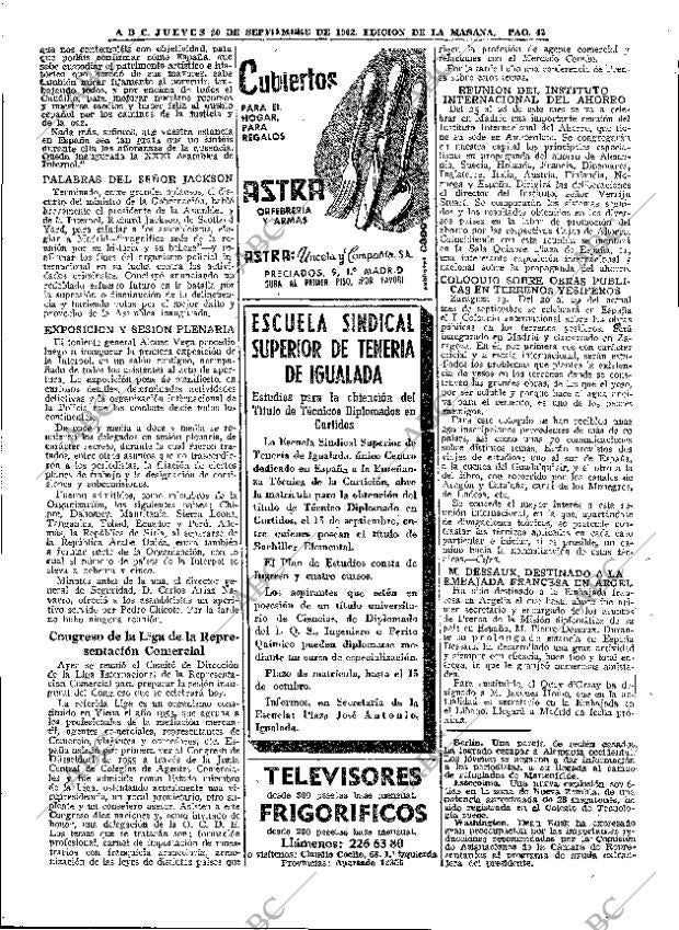 ABC MADRID 20-09-1962 página 42