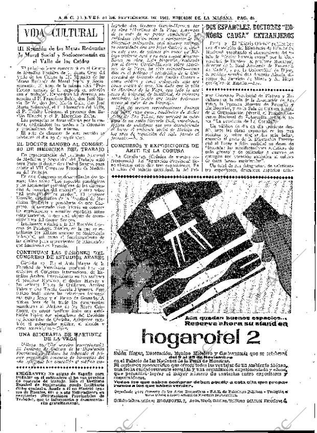 ABC MADRID 20-09-1962 página 45