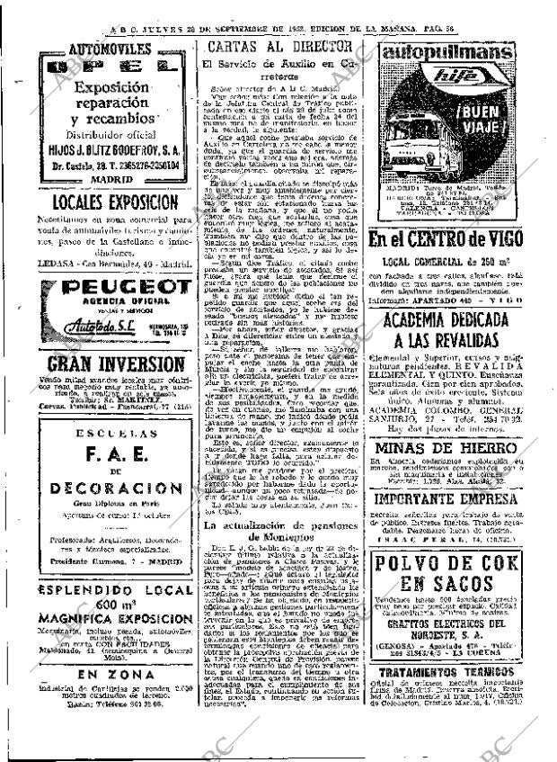 ABC MADRID 20-09-1962 página 56