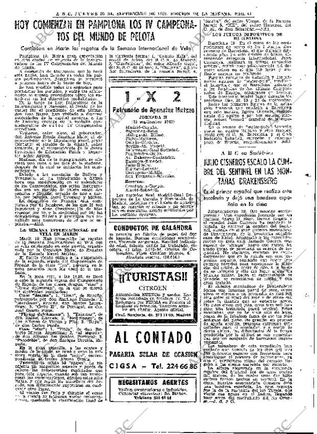 ABC MADRID 20-09-1962 página 61