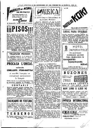 ABC MADRID 20-09-1962 página 62