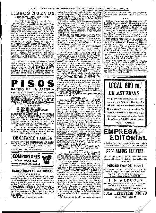 ABC MADRID 20-09-1962 página 66