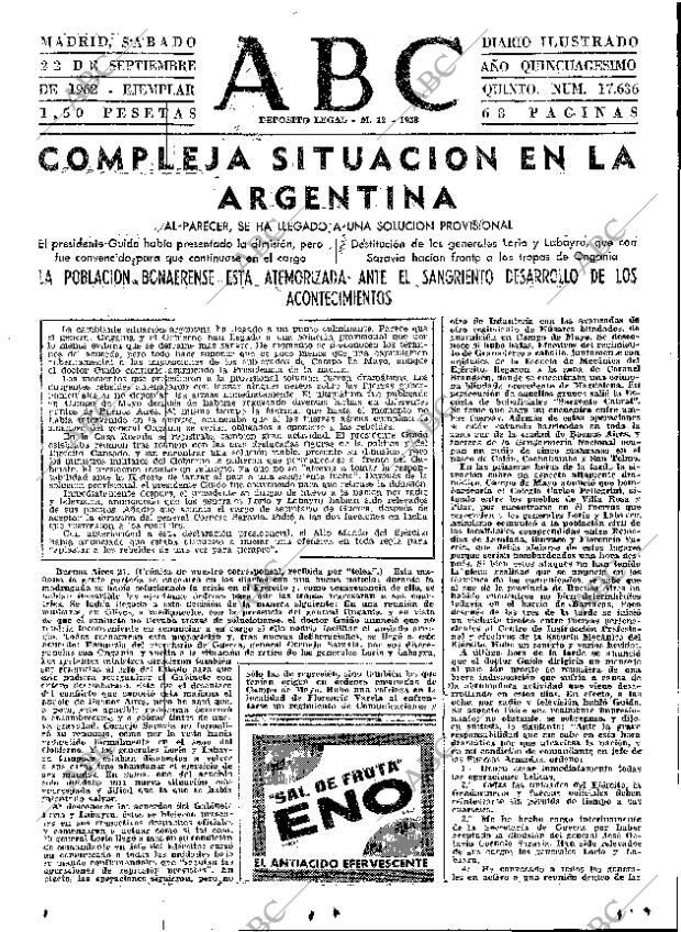 ABC MADRID 22-09-1962 página 23