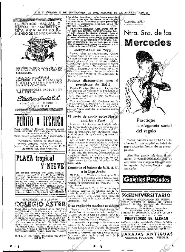 ABC MADRID 22-09-1962 página 24