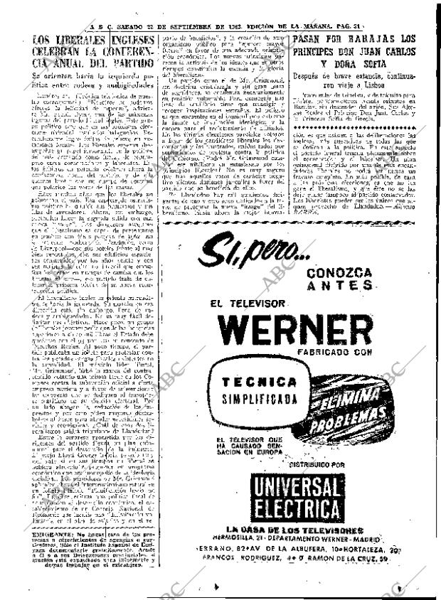 ABC MADRID 22-09-1962 página 31
