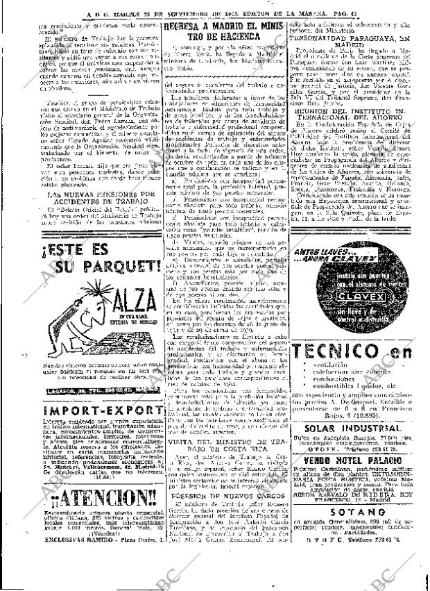 ABC MADRID 25-09-1962 página 42