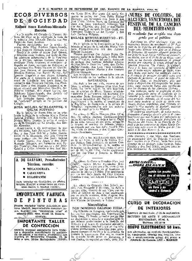 ABC MADRID 25-09-1962 página 44