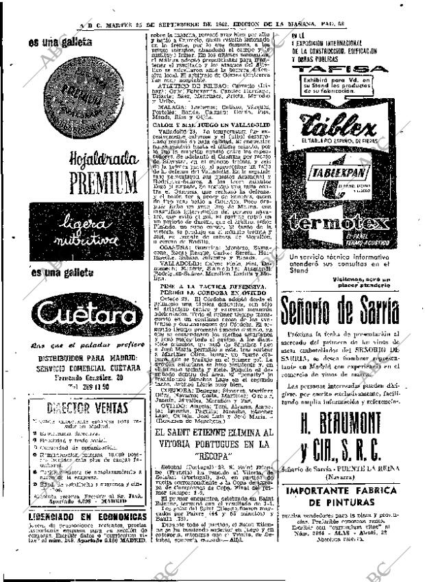 ABC MADRID 25-09-1962 página 58