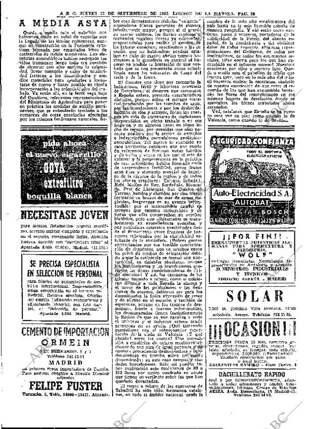 ABC MADRID 27-09-1962 página 38