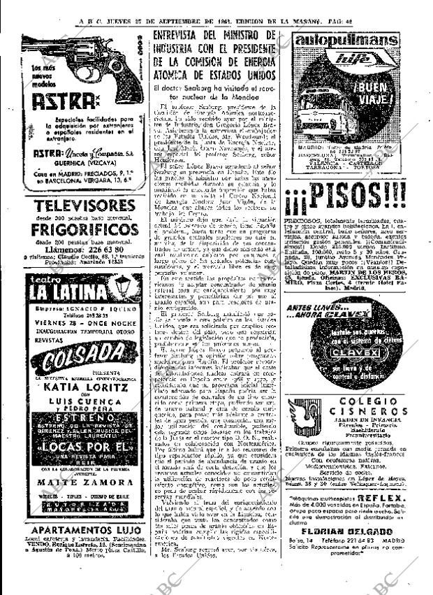 ABC MADRID 27-09-1962 página 42