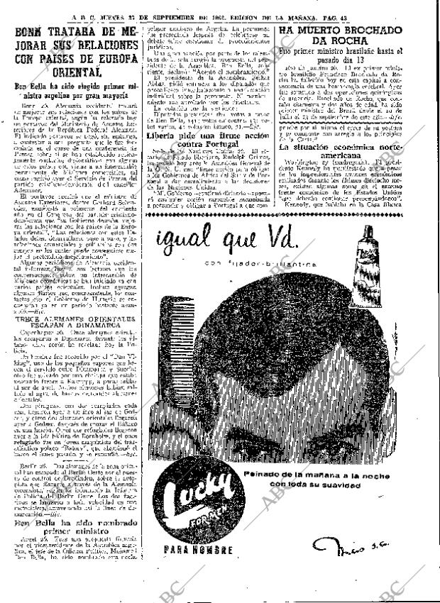 ABC MADRID 27-09-1962 página 43