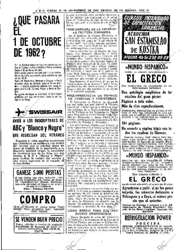 ABC MADRID 27-09-1962 página 48