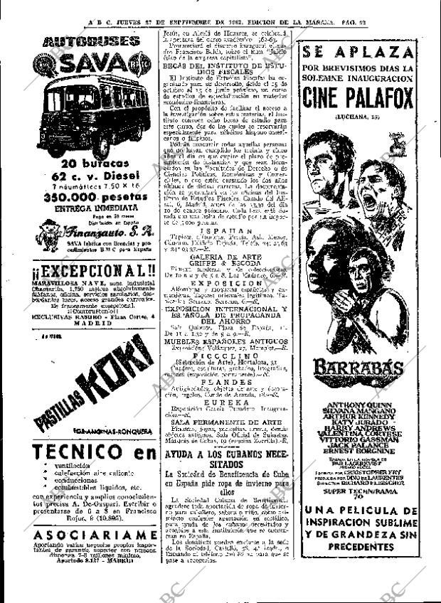 ABC MADRID 27-09-1962 página 52