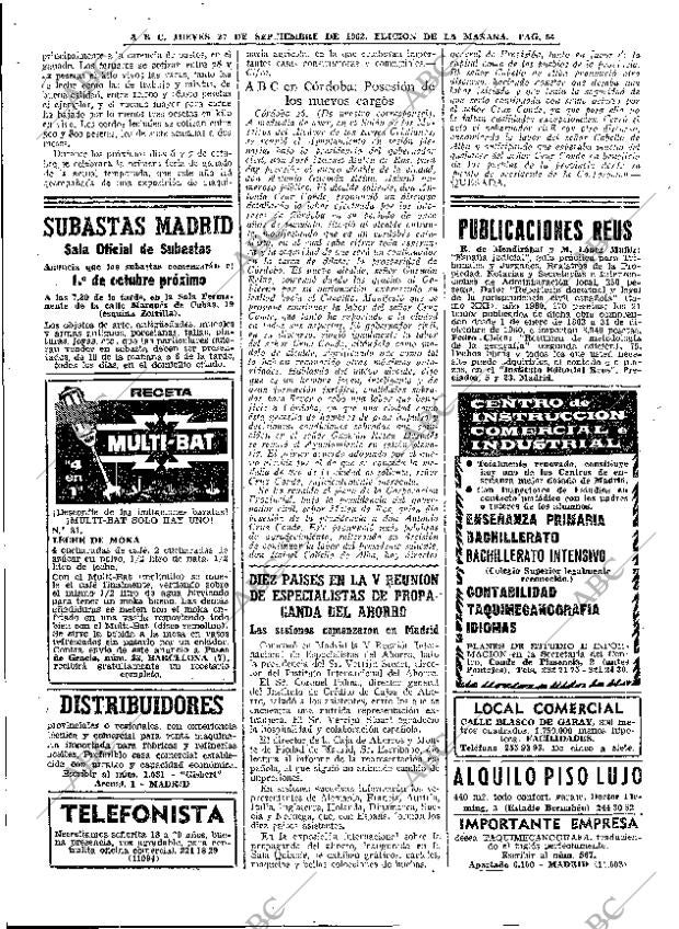 ABC MADRID 27-09-1962 página 54