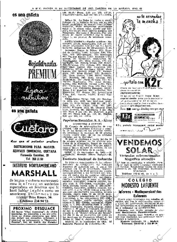ABC MADRID 27-09-1962 página 60