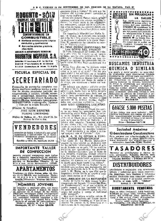 ABC MADRID 28-09-1962 página 42