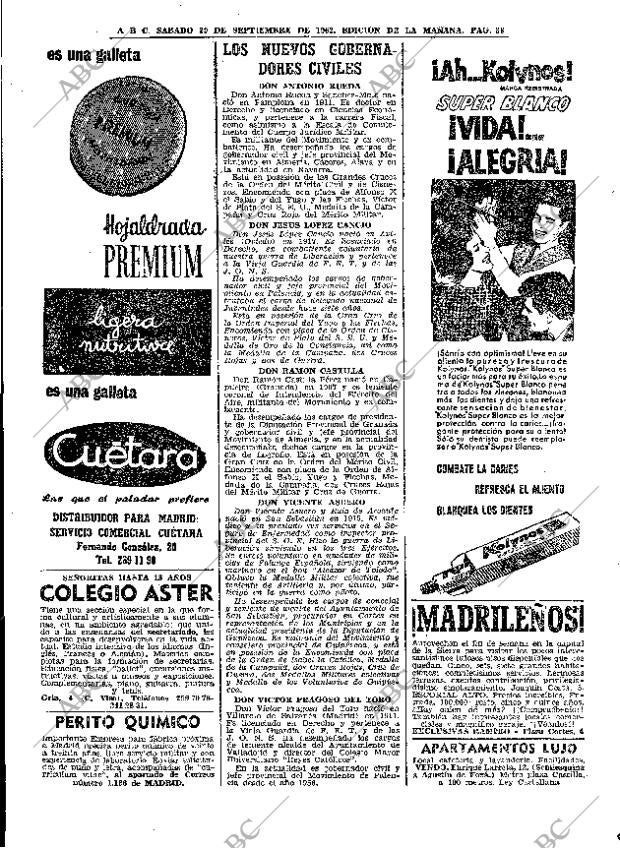 ABC MADRID 29-09-1962 página 38