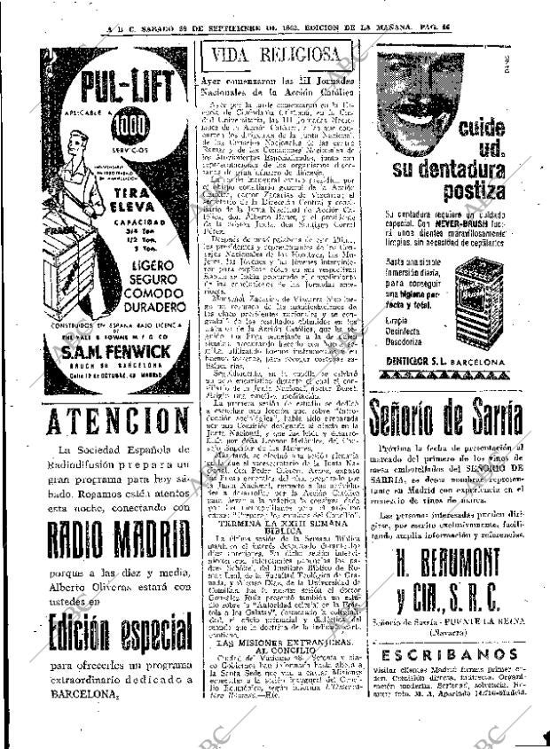 ABC MADRID 29-09-1962 página 46