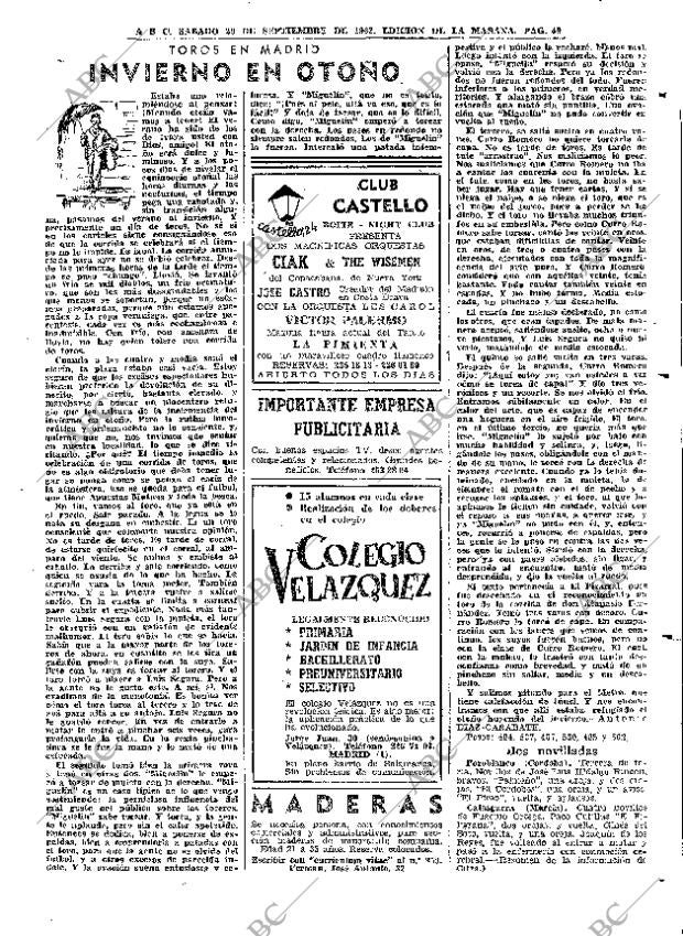 ABC MADRID 29-09-1962 página 49