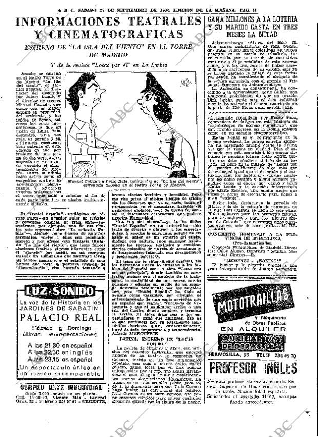 ABC MADRID 29-09-1962 página 57
