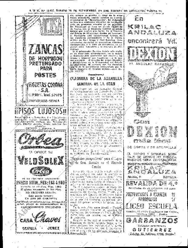 ABC SEVILLA 29-09-1962 página 22