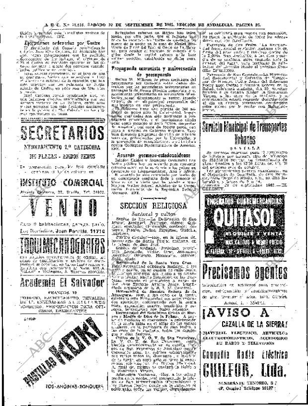 ABC SEVILLA 29-09-1962 página 26