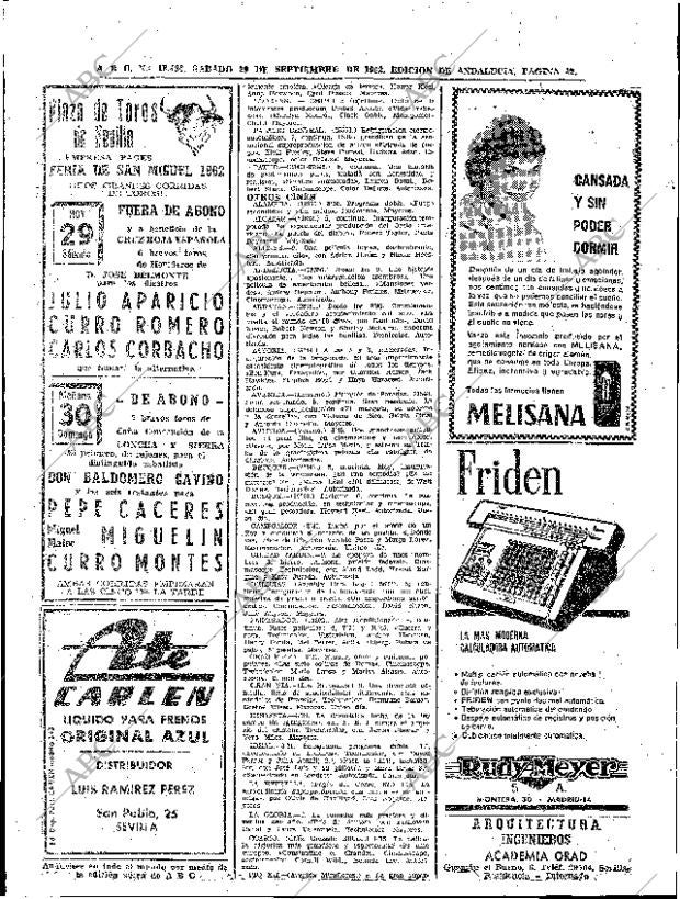 ABC SEVILLA 29-09-1962 página 42