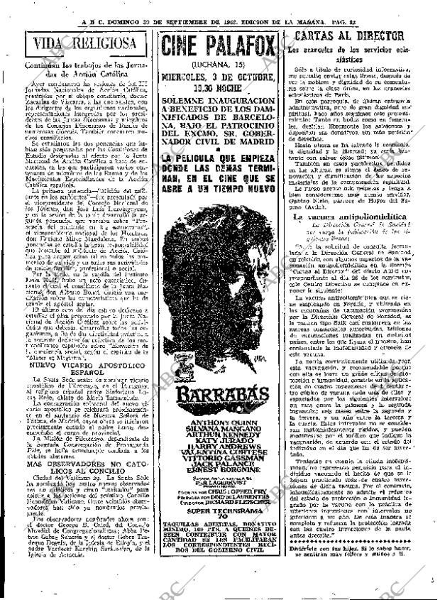 ABC MADRID 30-09-1962 página 82