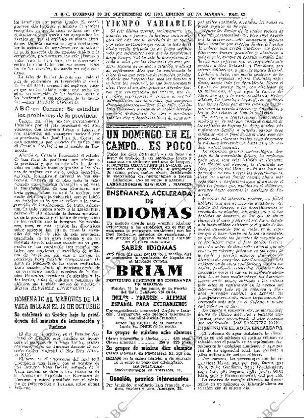 ABC MADRID 30-09-1962 página 85
