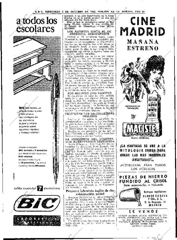 ABC MADRID 03-10-1962 página 40