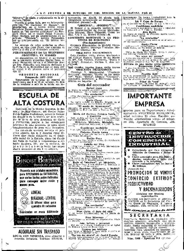 ABC MADRID 04-10-1962 página 68