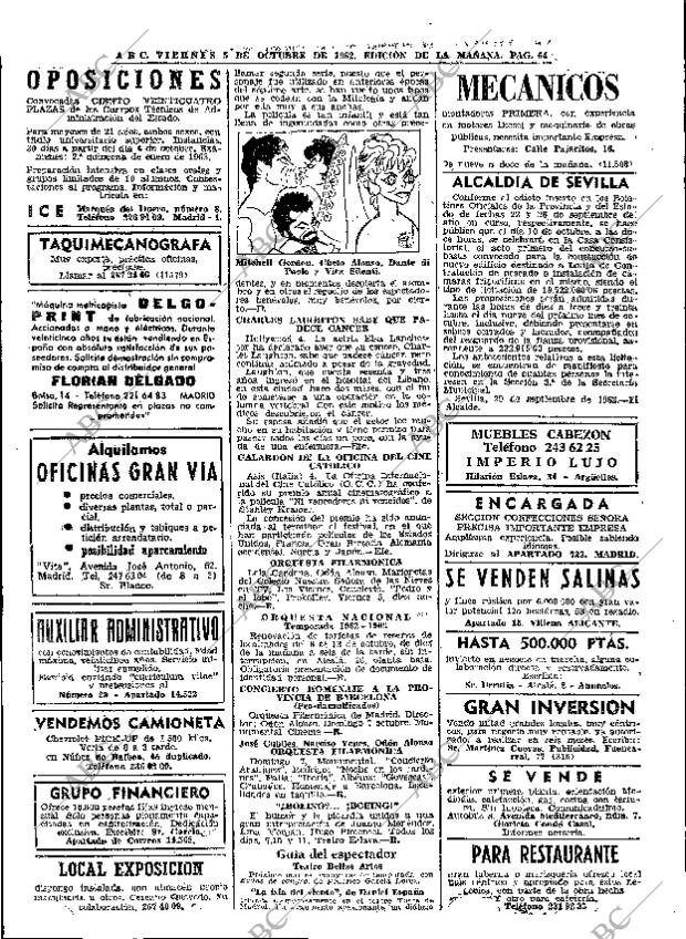 ABC MADRID 05-10-1962 página 64