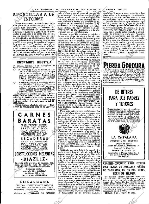 ABC MADRID 07-10-1962 página 82