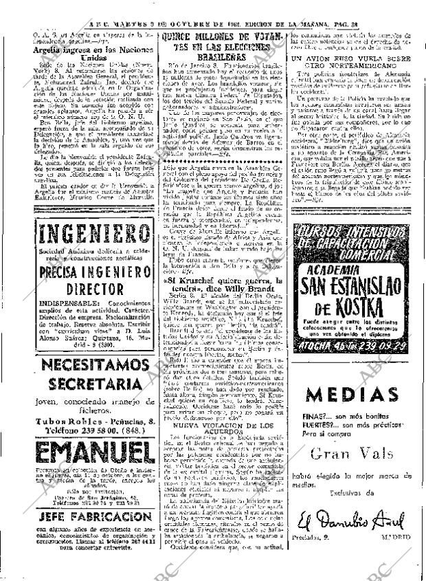 ABC MADRID 09-10-1962 página 38