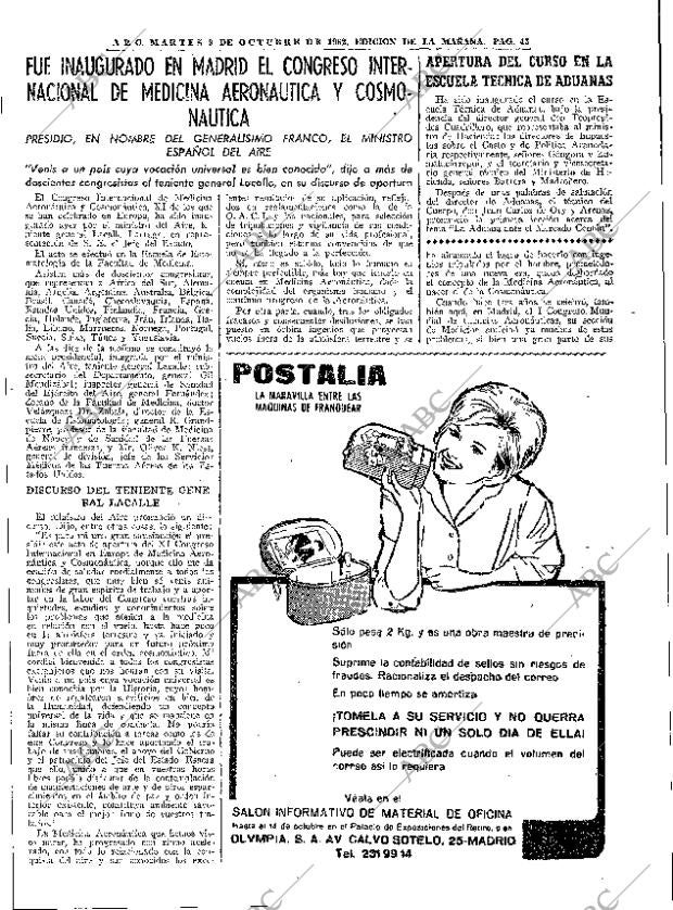 ABC MADRID 09-10-1962 página 45